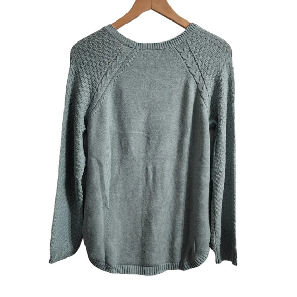 SONOMA Blue Cable Knit Long Sleeve Sweater Size M NWT - Picture 3 of 7